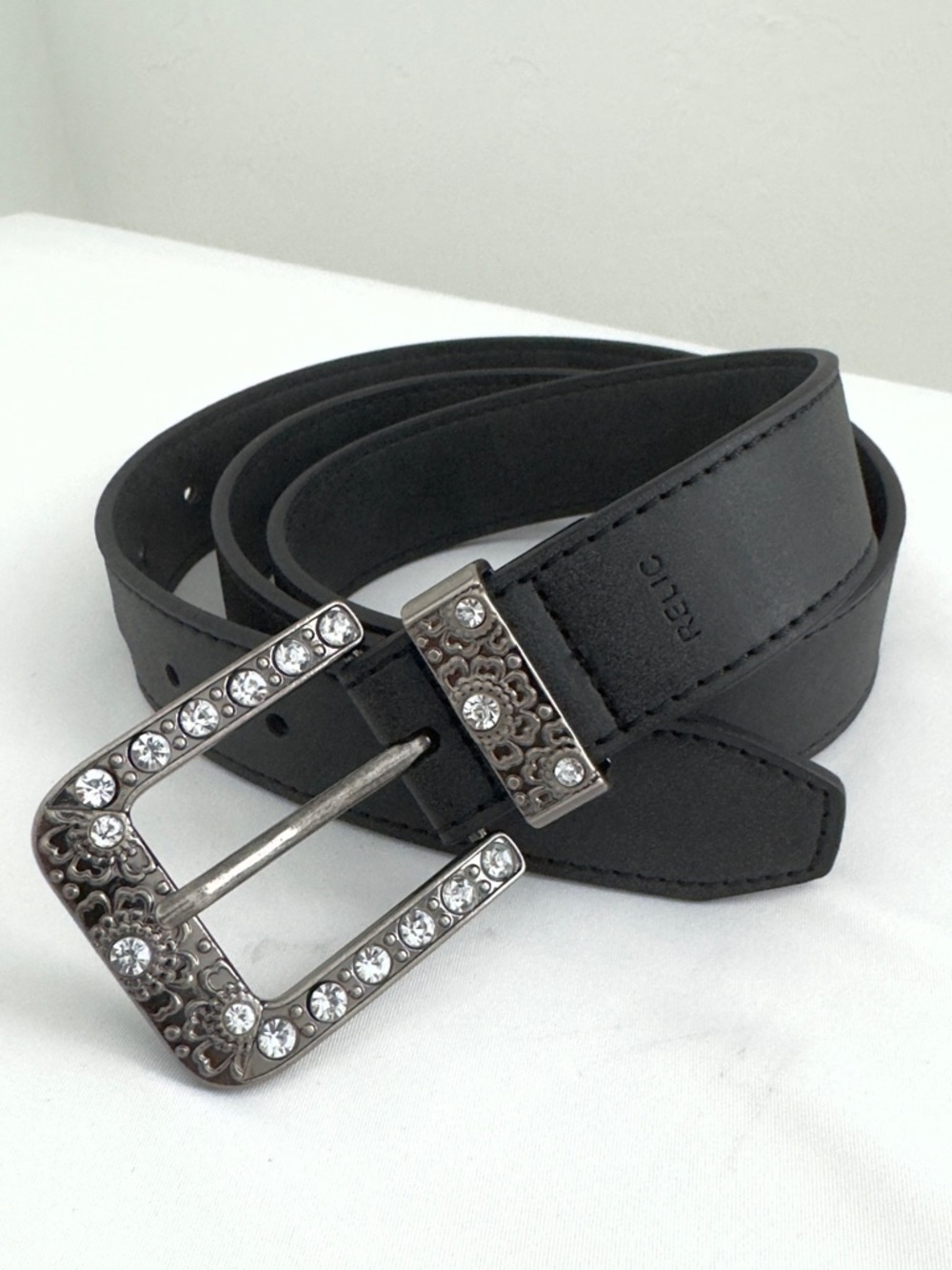 Relic Black Rhinestone Belt 1X